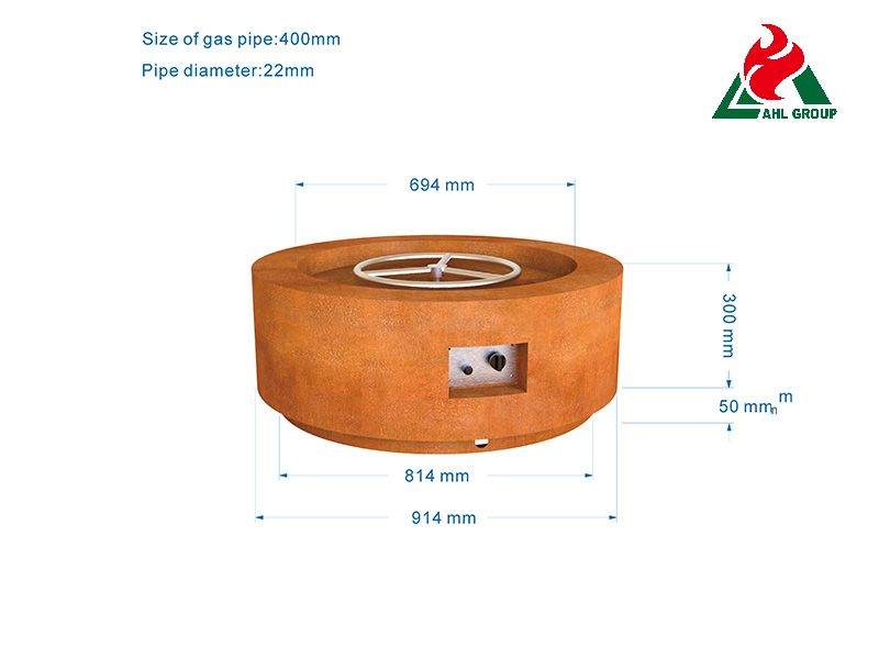 Gas fire pit bowl For Municipal Projects